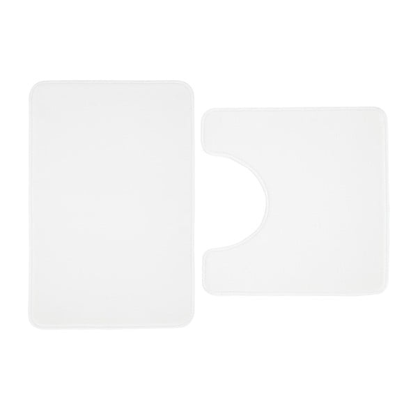 Bijele kupaonske prostirke u setu 2 kom za WC 50x80 cm Anti-Bacterial – Catherine Lansfield