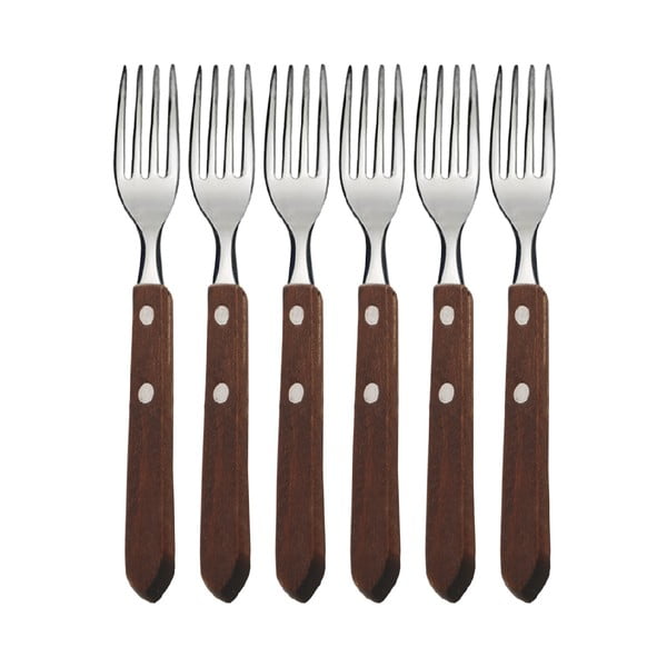 Set od 6 vilica za odreske od nehrđajućeg čelika Orion Steak Fork, dužine 20 cm