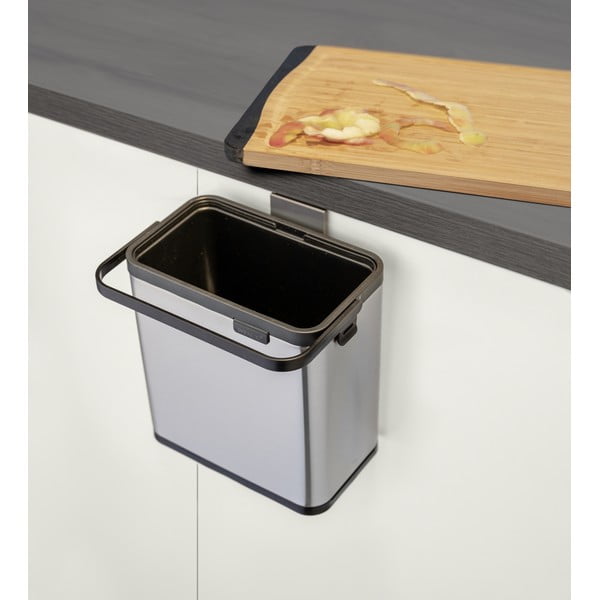 Kanta za bio otpad u mat srebrnoj boji 3 l Colin – Wenko-image-2