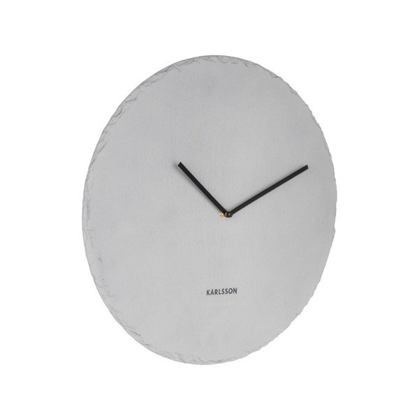 Sivi zidni sat od škriljevca Karlsson Slate, ⌀ 40 cm-image-2