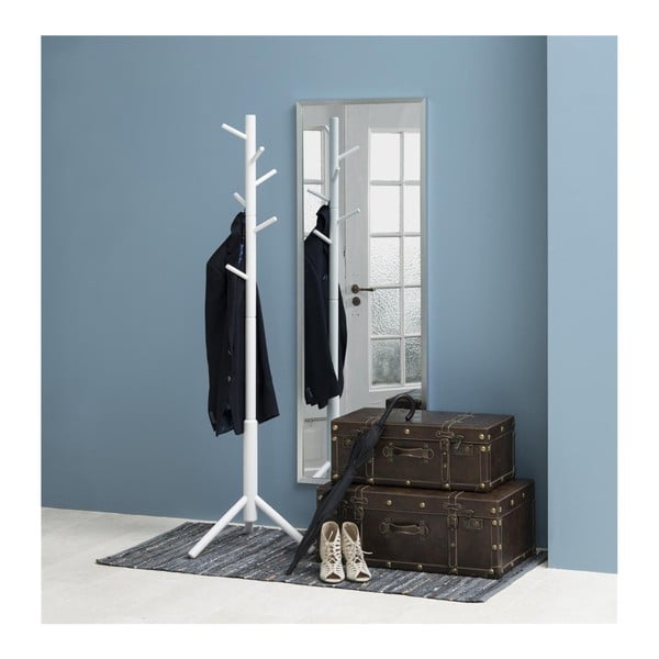 Bijela vješalica od drveta kaučukovca Actona Bremen-image-2