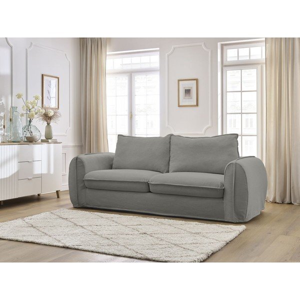 Tamno siva sofa za spavanje/sklopiva 236 cm Archimede – Bobochic Paris-image-1