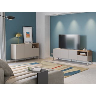 Krem komoda 140x80 cm Cailin – Marckeric