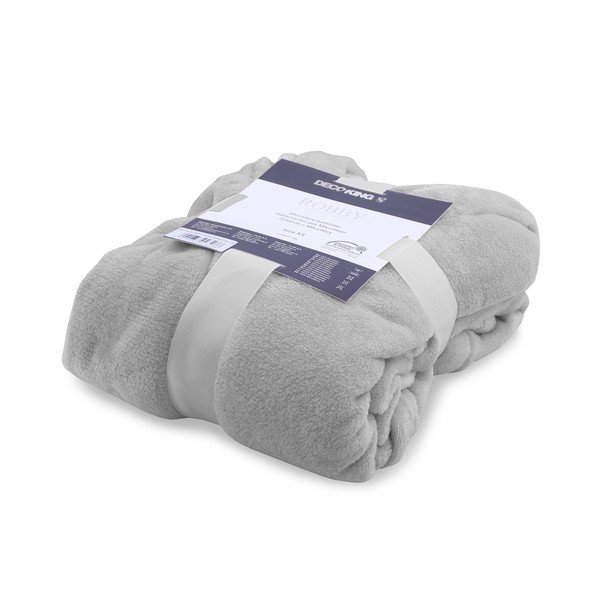 Sivi unisex kućni ogrtač od mikrovlakana DecoKing Robby, veličina XS-image-1