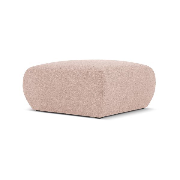 Ružičasti tabure od bouclé tkanine Molino – Micadoni Home-image-1
