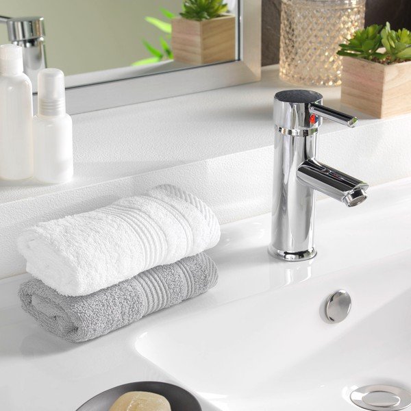 Bijeli pamučan ručnik od frotira 30x50 cm Tendresse – douceur d'intérieur-image-1