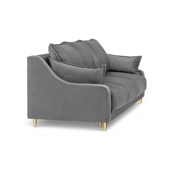 Svijetlo sivi kauč na razvlačenje s prostorom za odlaganje Mazzini Sofas Pansy, 215 cm-image-3