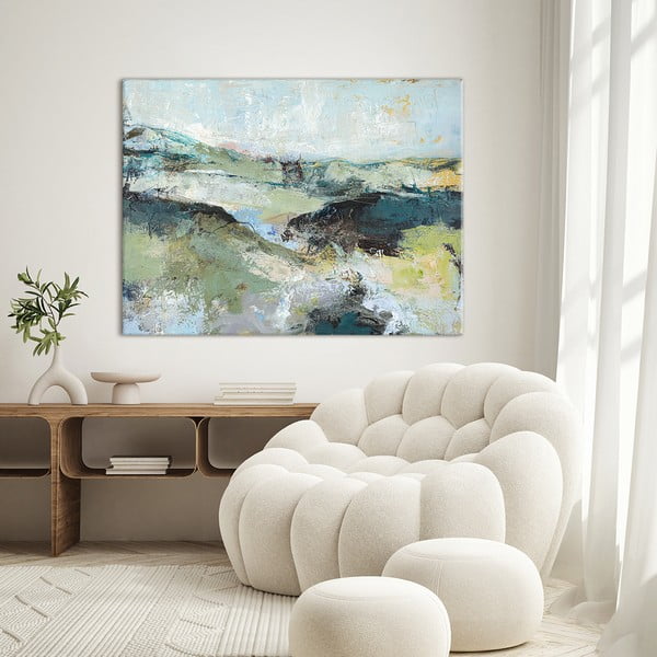 Slika s ručno oslikanim elementima 118x90 cm Green Mountain   – Malerifabrikken-image-1