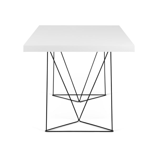 Bijeli stol s crnim nogama TemaHome Multi, 180 x 77 cm-image-4