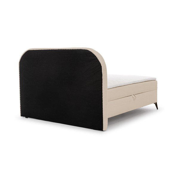 Bež boxspring krevet s prostorom za odlaganje 180x200 cm Ornes – Ropez-image-4