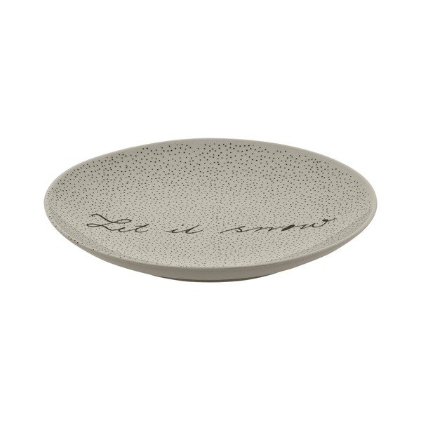 Bijela zemljana ploča Bloomingville Snow, ⌀ 20 cm-image-1