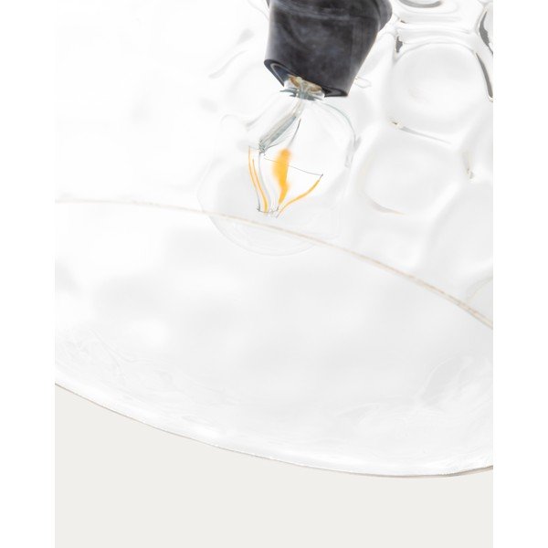 Crna viseća svjetiljka sa staklenim sjenilom ø 40 cm Balma – Kave Home-image-3