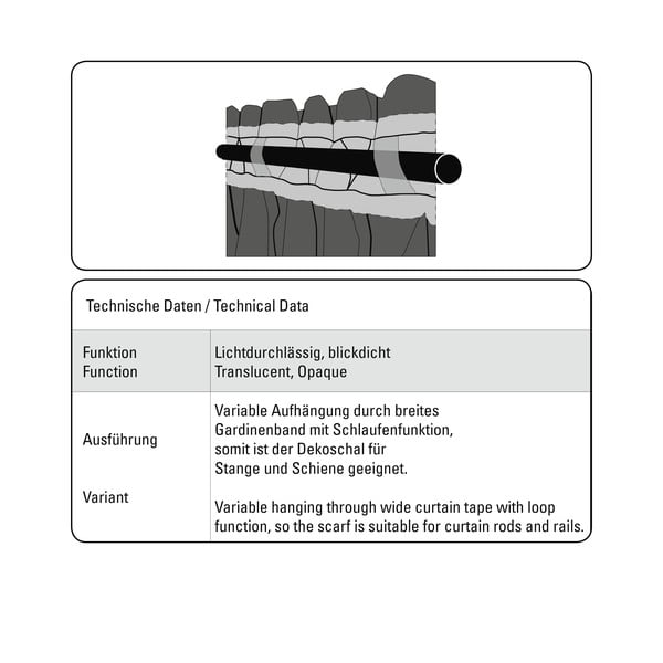 Siva zavjesa 175x140 cm Etamine - Gardinia-image-4