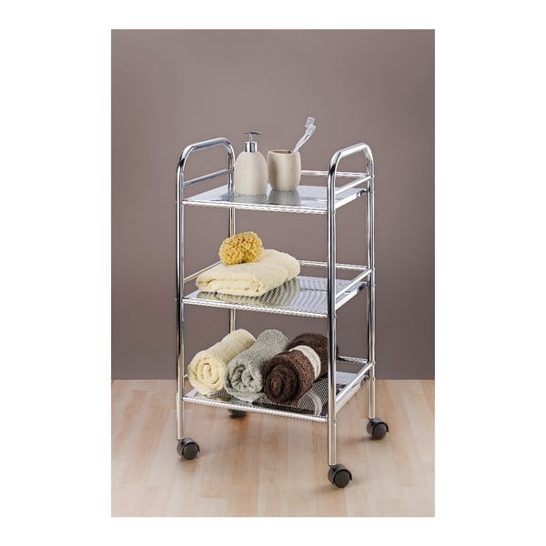 Metalna mobilna polica srebrne boje 41x75 cm - Wenko-image-1