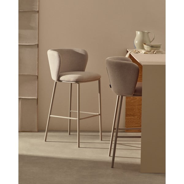 Bež barska stolica (visine sjedala 75 cm) Ciselia – Kave Home-image-1
