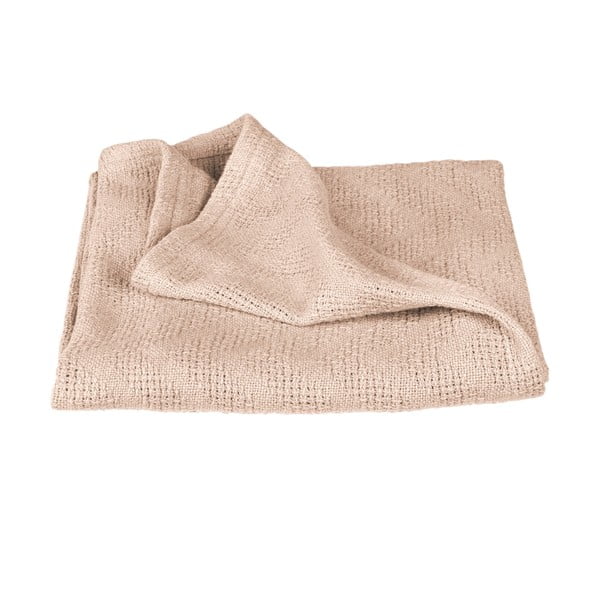 Bež pamučna pletena deka za bebe 80x80 cm Frosty Almond – Roba