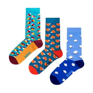 Set 3 para čarapa Ballonet čarapa Novost Blue u poklon kutiji, veličina 36 - 40
