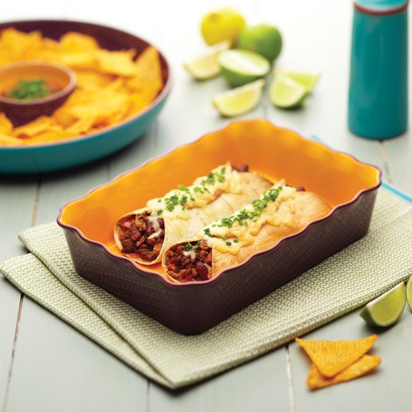 Posuda za pečenje burritosa Kitchen Craft Mexican Flavor, ljubičasta-image-1