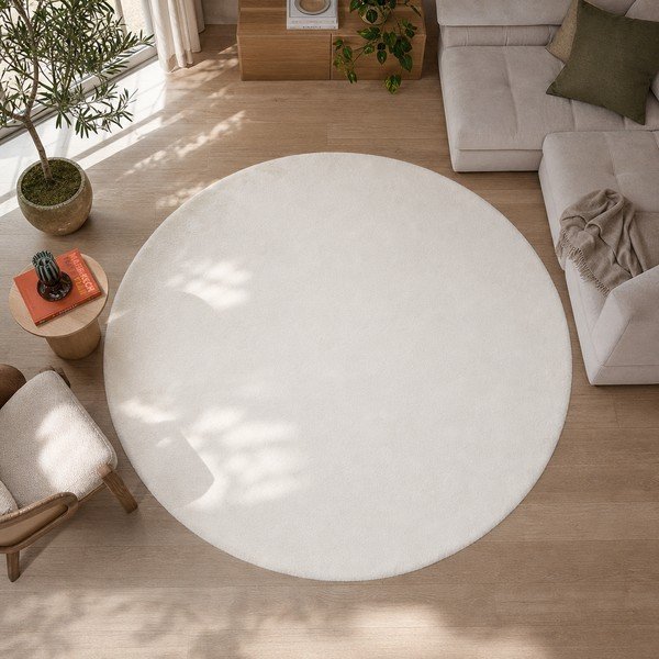 Bijeli tepih Universal Fox Liso, Ø 120 cm-image-4