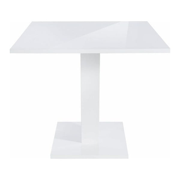 Sjajni bijeli blagovaonski stol Støraa Allen, 90 x 140 cm-image-1