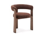 Smeđa blagovaonska stolica s naslonima za ruke od čvrste jeseni Granite – Kave Home