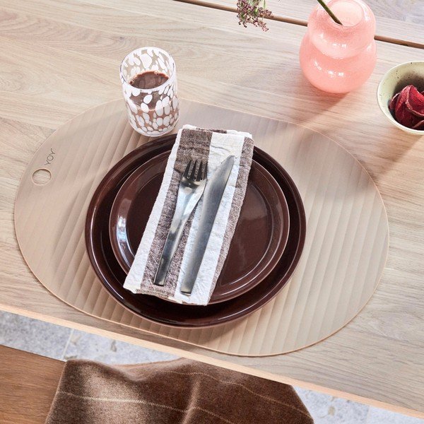 Tanjuri u setu 2 kom od terakote boje terakote ø 22 cm Yuka – OYOY Living Design-image-1