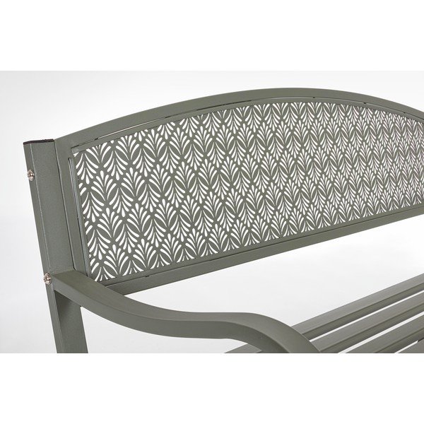 Kaki zelena metalna vrtna klupa Lizette – Bizzotto-image-3