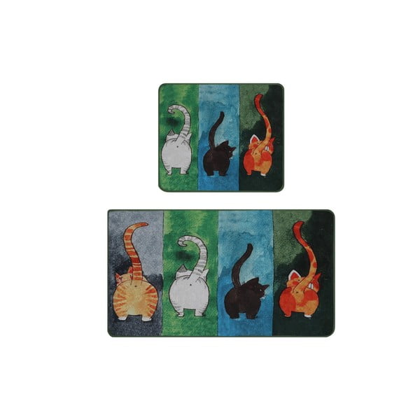 Kupaonske prostirke u setu 2 kom 60x100 cm Gatto Carino – Foutastic