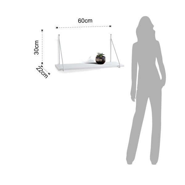 Bijela zidna polica Tomasucci Fast-image-3