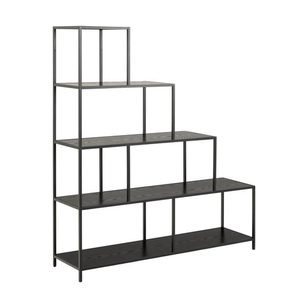 Crni polica za knjige Acton Seaford, 135 x 150 cm-image-2