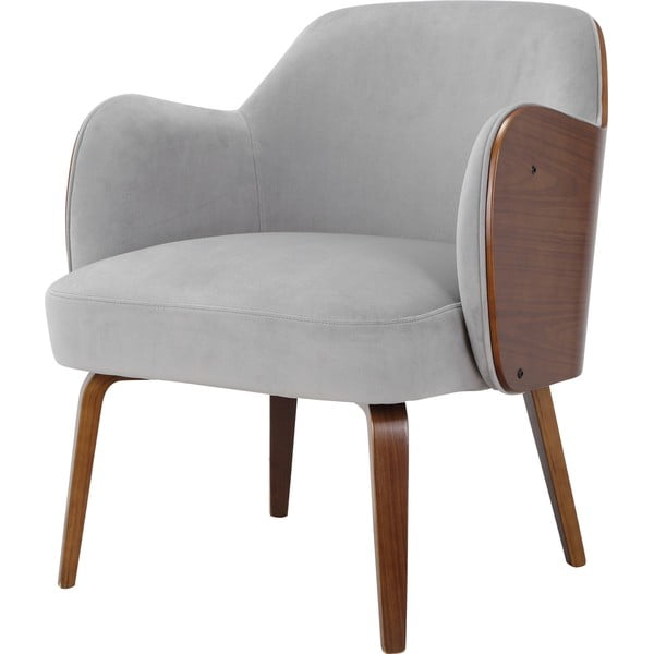 Sivi baršunasti naslonjač Haruko - Støraa-image-3