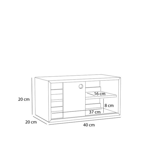 Polica u dekoru hrasta u prirodnoj boji 40 cm Slide – Hübsch-image-4