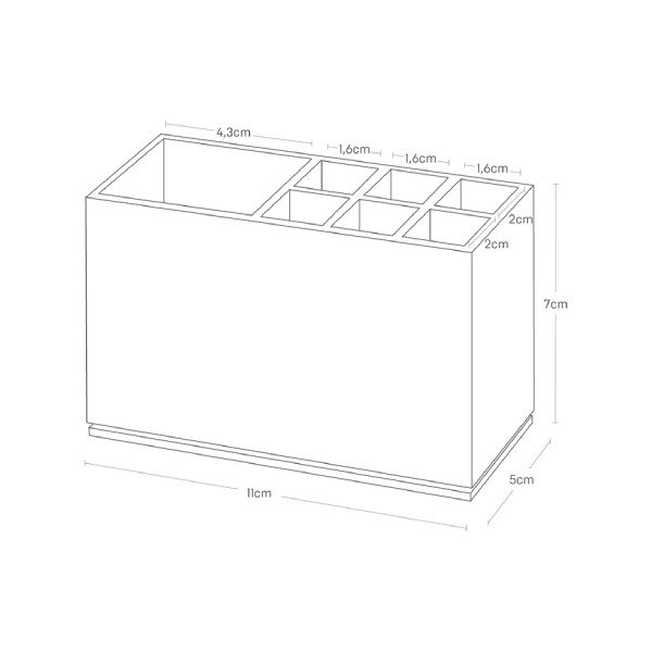 Crni plastičan stalak za četkice za zube Mist – YAMAZAKI-image-2