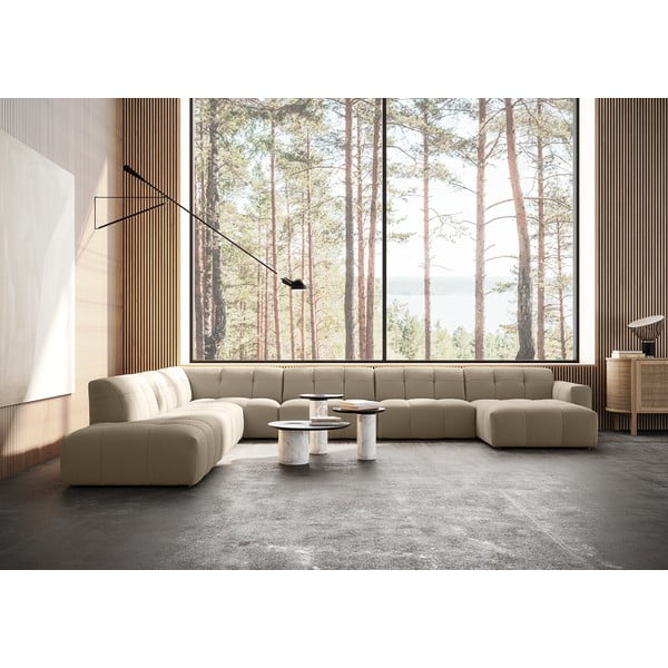 Bež kutna garnitura (u obliku slova "U") Chess – Furninova -image-1