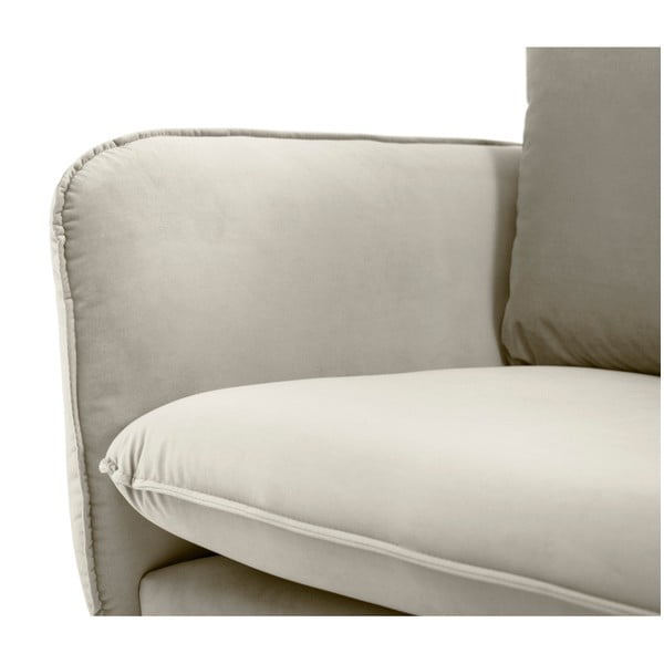 Bež baršunasta sofa Cosmopolitan Design Vienna, 160 cm-image-4