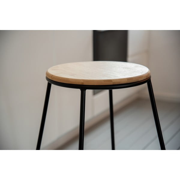 Crne/u prirodnoj boji barske stolice u setu 2 kom (visine sjedala 70 cm) Loft – Wenko-image-3