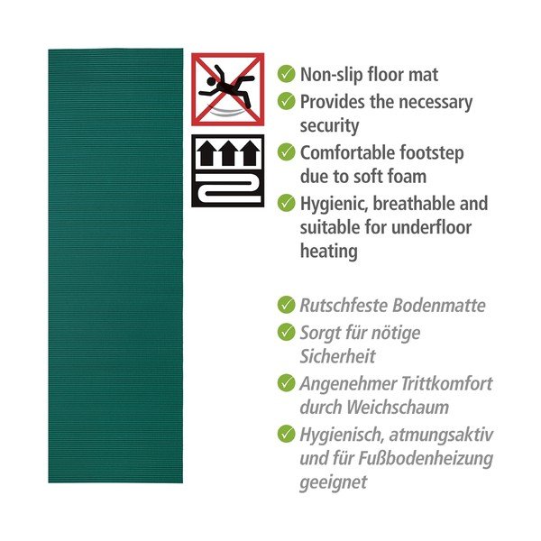 Tamno zelena plastična kupaonska prostirka 65x200 cm Petrol - Wenko-image-4