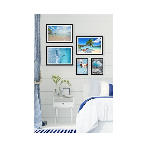 Set od 5 zidnih slika Tablo Center Paradise