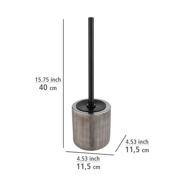 Keramička WC četka u srebrnoj boji Rivara – Wenko-image-2