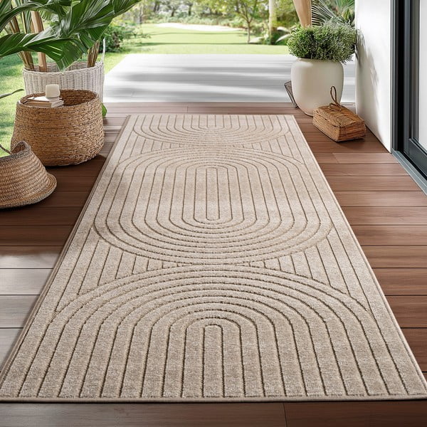 Bež unutarnja i vanjska staza 80x250 cm Nova 1201 – Ayyildiz Carpets-image-1