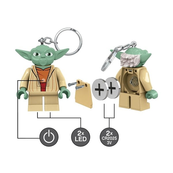 Svjetleći privjesak za ključeve LEGO® Star Wars Yoda-image-3