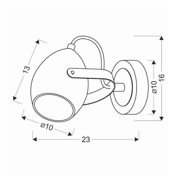 Crna metalna zidna lampa Anica - Candellux Lighting-image-2