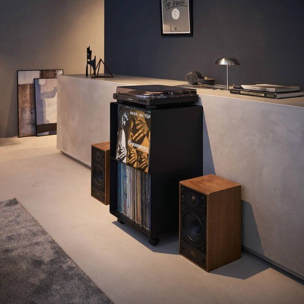 Crni metalni regal na kotačima 40x73x38 cm Tower – YAMAZAKI-image-1