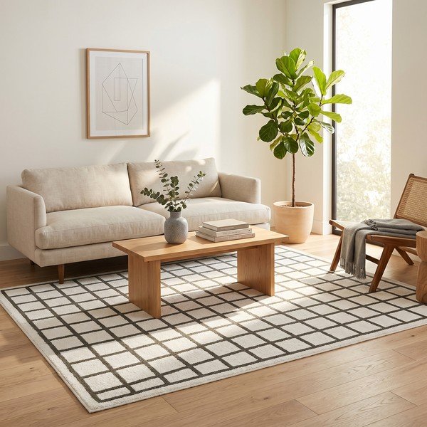 Tamno zeleni/krem tepih 160x230 cm Picnic – ESTE-image-2