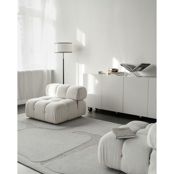 Svijetlo sivi vunen tepih 200x300 cm Morphic Organica – Agnella-image-1