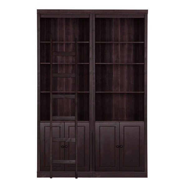 Smeđa biblioteka od masivnog bora 148x223 cm Anita – Støraa