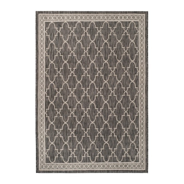 Crno-bež tepih pogodan za vanjsku uporabu Safavieh Granadi, 231 x 160 cm