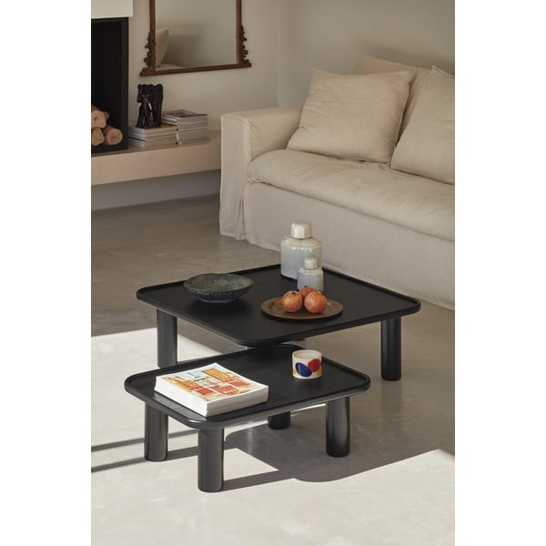 Set od 2 crna pomoćna stolića Teulat Nest-image-2