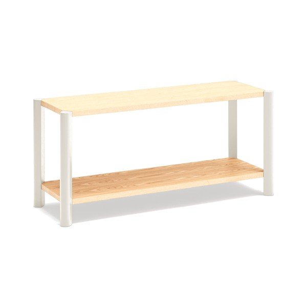 Krem/u svijetloj prirodnoj boji regal u dekoru hrasta 126x59x43 cm Bona – Teulat-image-2