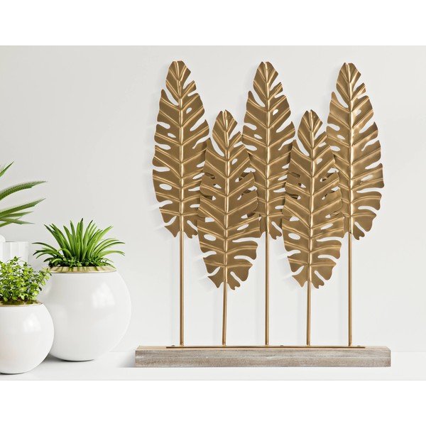 Ukrasni kipić u zlatnoj boji Mauro Ferretti Long Leaf-image-1